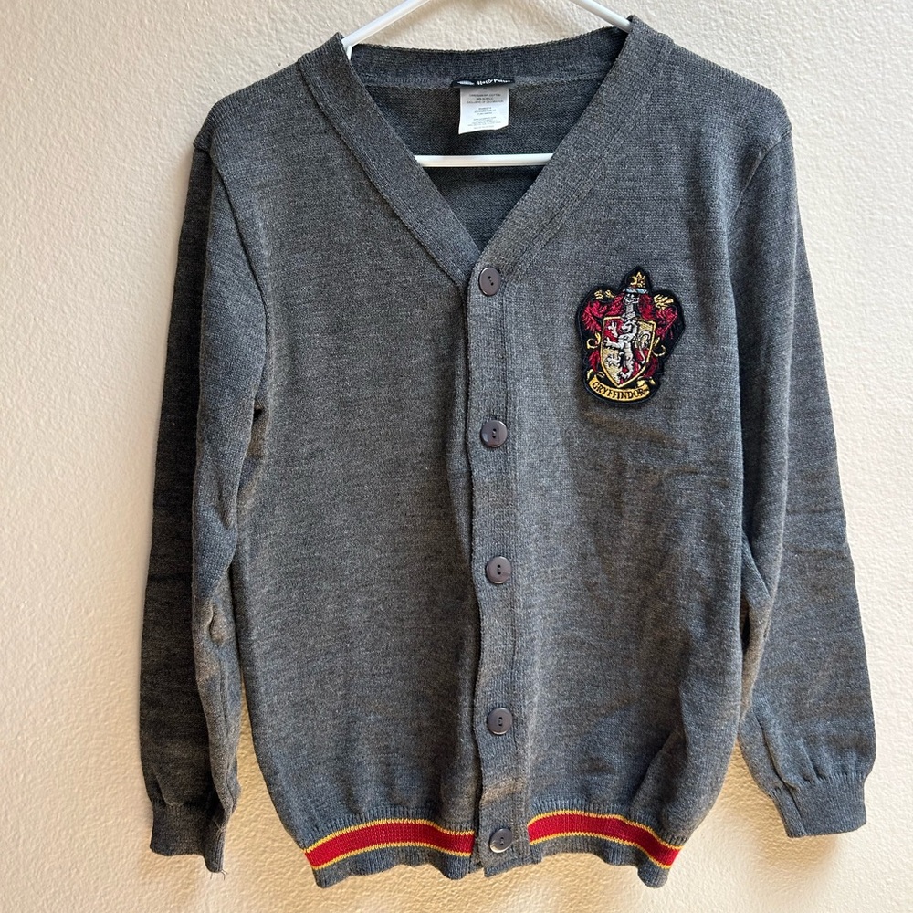 Harry Potter Gryffindor Cardigan Adult XS Gray Universal Studios Wizarding World